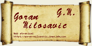 Goran Milosavić vizit kartica